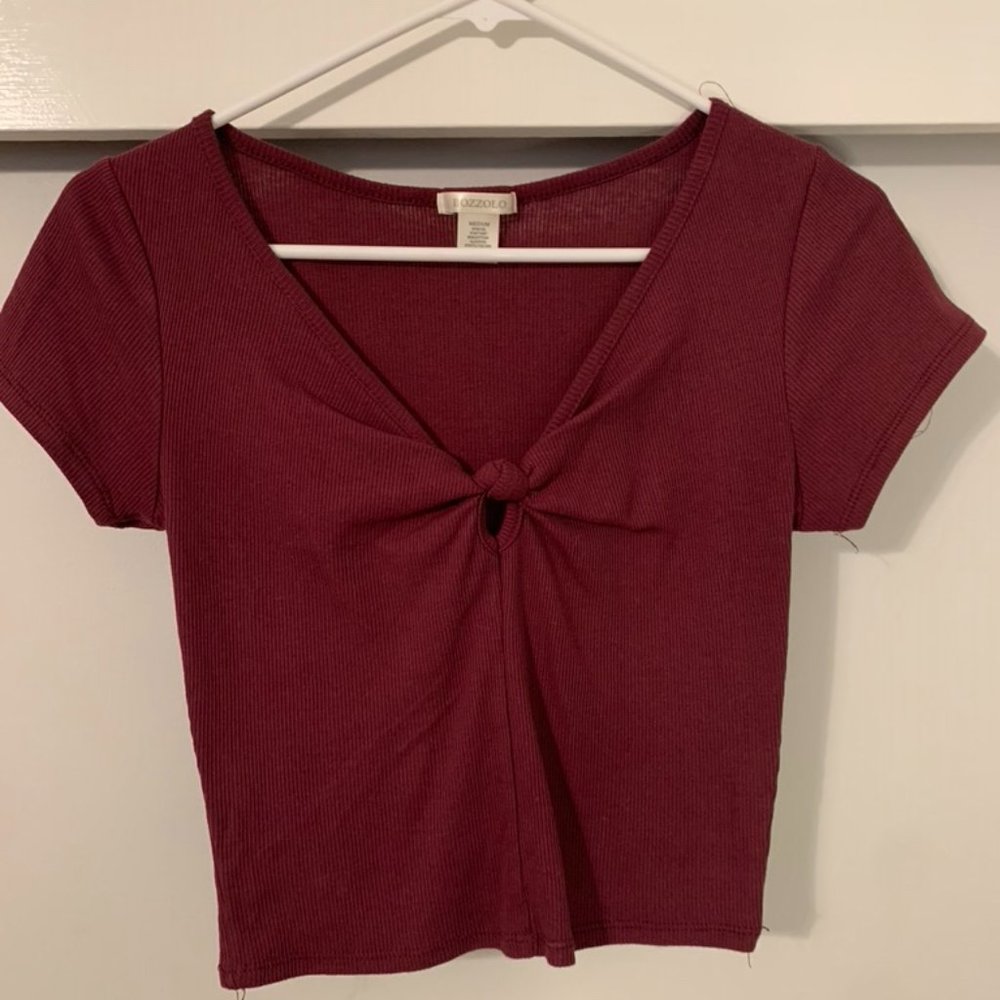 Knotted Burgundy Top